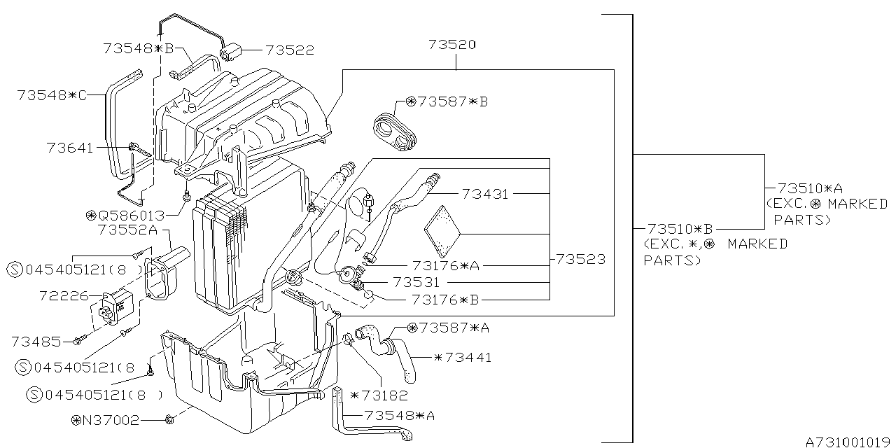 Subaru 73560FA000 Screw