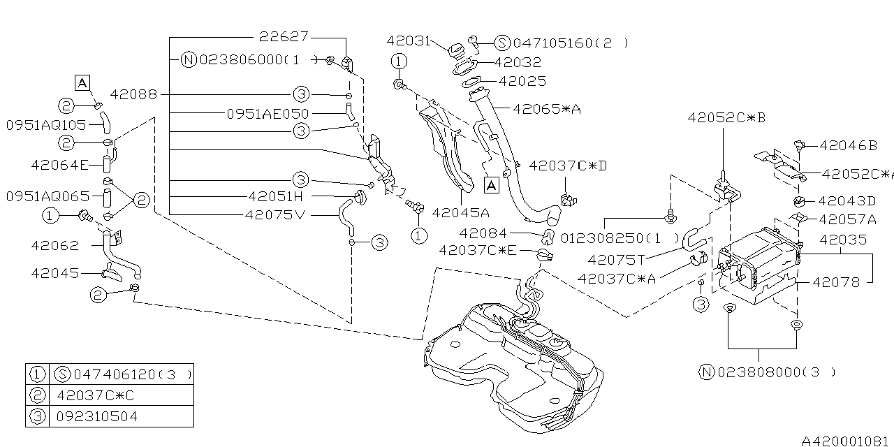 Subaru 42062FA000 CANISTER SHROUD