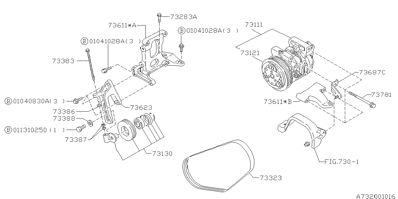 Subaru 73111FA100 Compressor