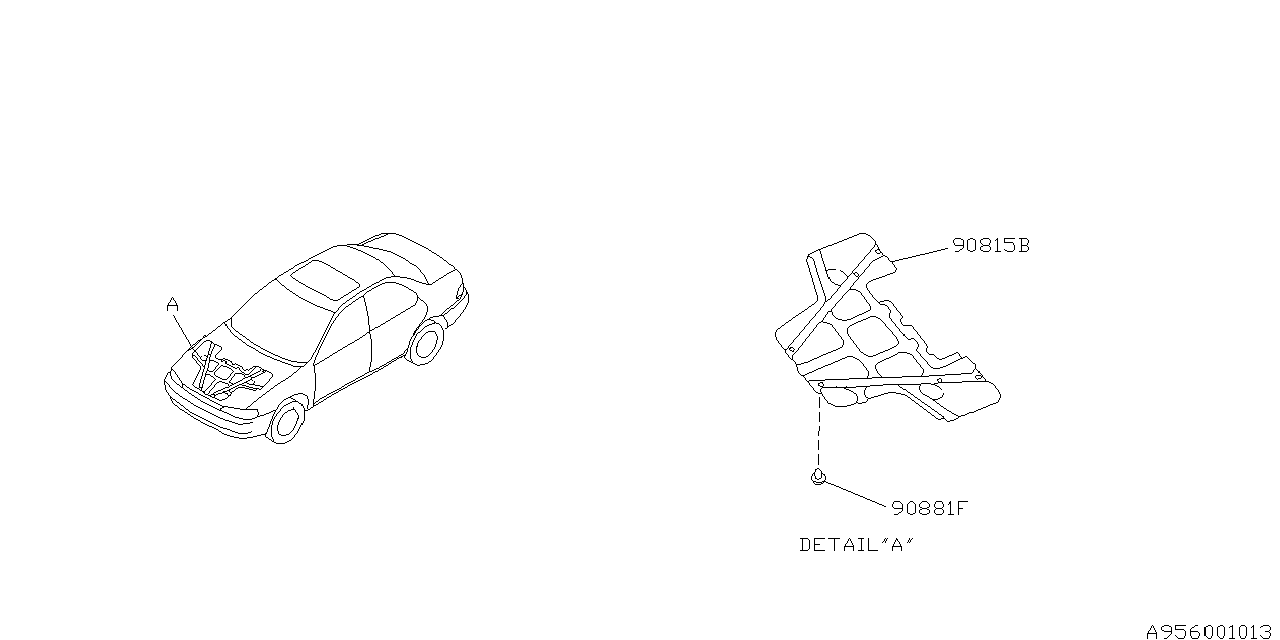 Subaru 90815FA230 INSULATOR Front Hood