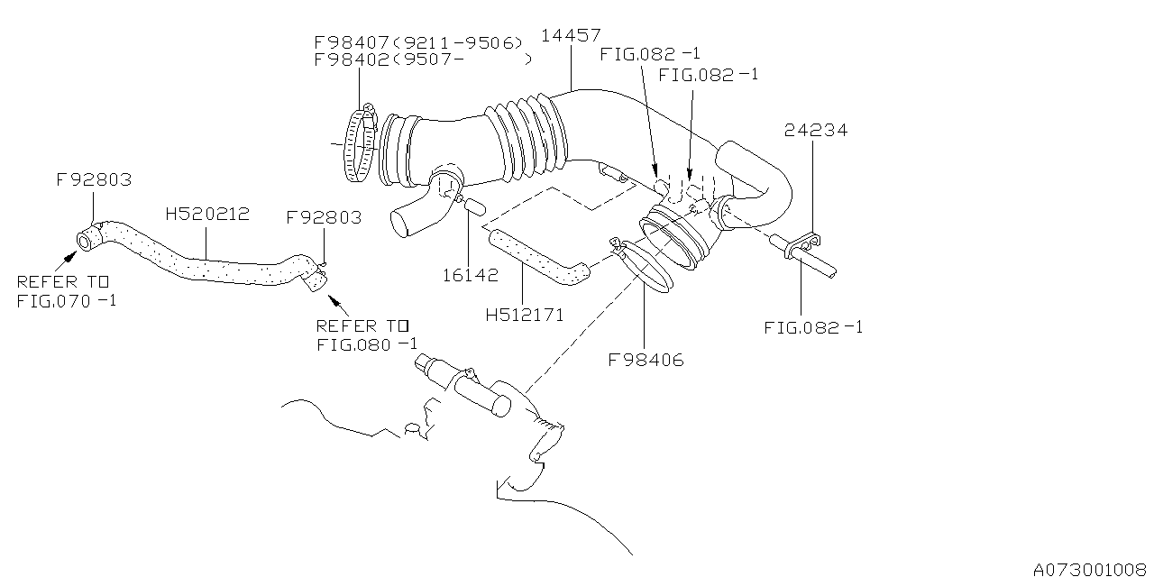 Subaru 805928030 Hose