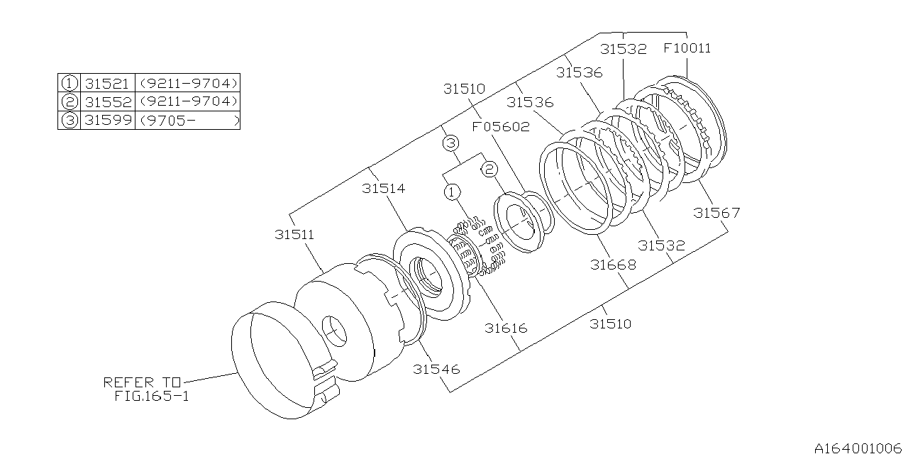 Subaru 31510AA050 Drum Assembly Clutch Reverse