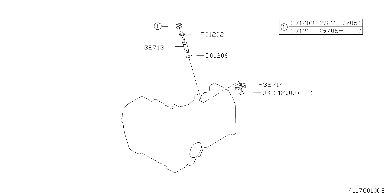 Subaru 32714AA370 Gear SPEEDOMETER Drive