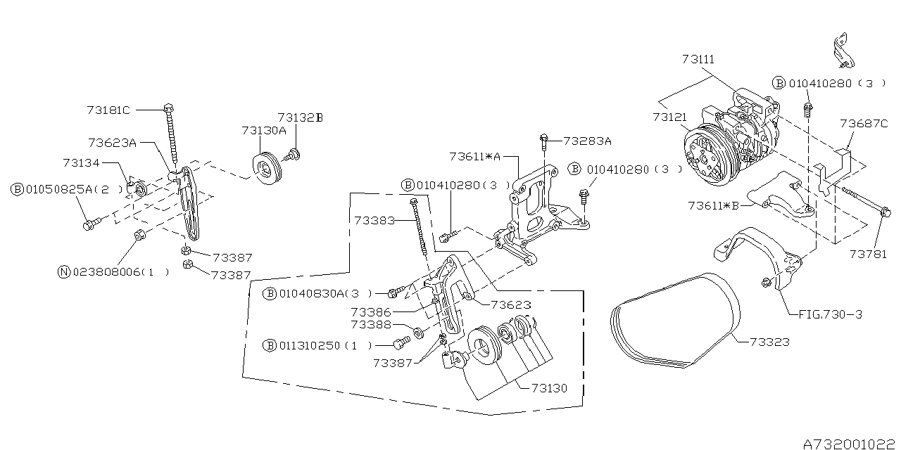 Subaru 73115FA130 Compressor Clutch Assembly