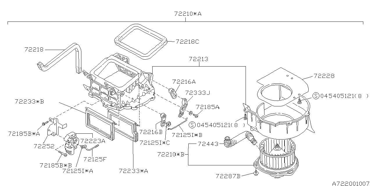 Subaru 72214FA000 Lever A