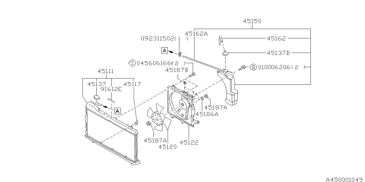 Subaru 45162FA000 Overflow Hose