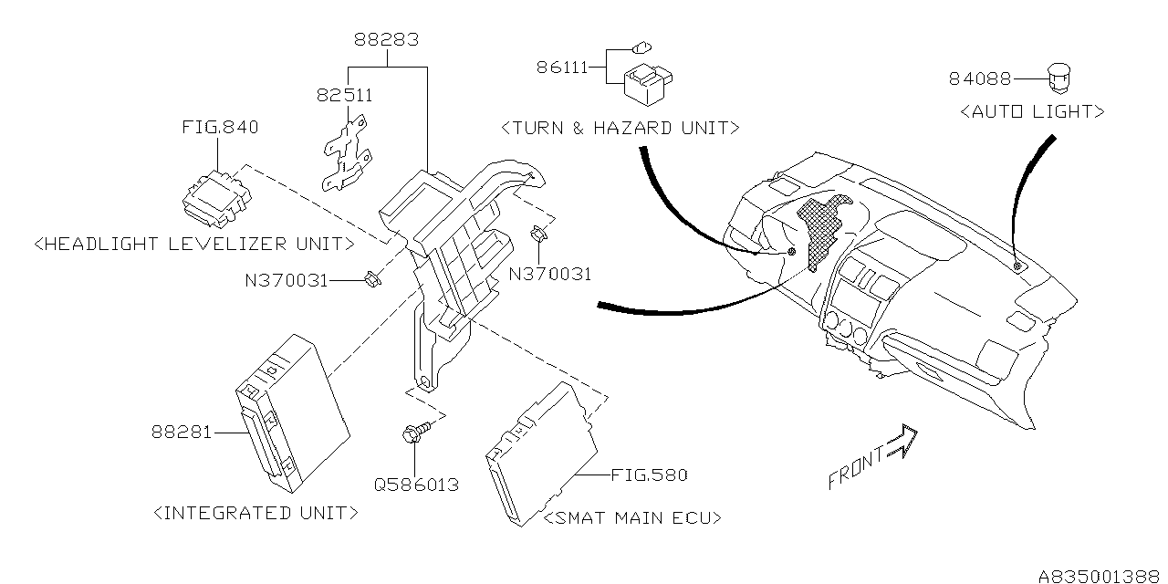 Subaru 88281VA251 Integrated Unit Control Module Computer