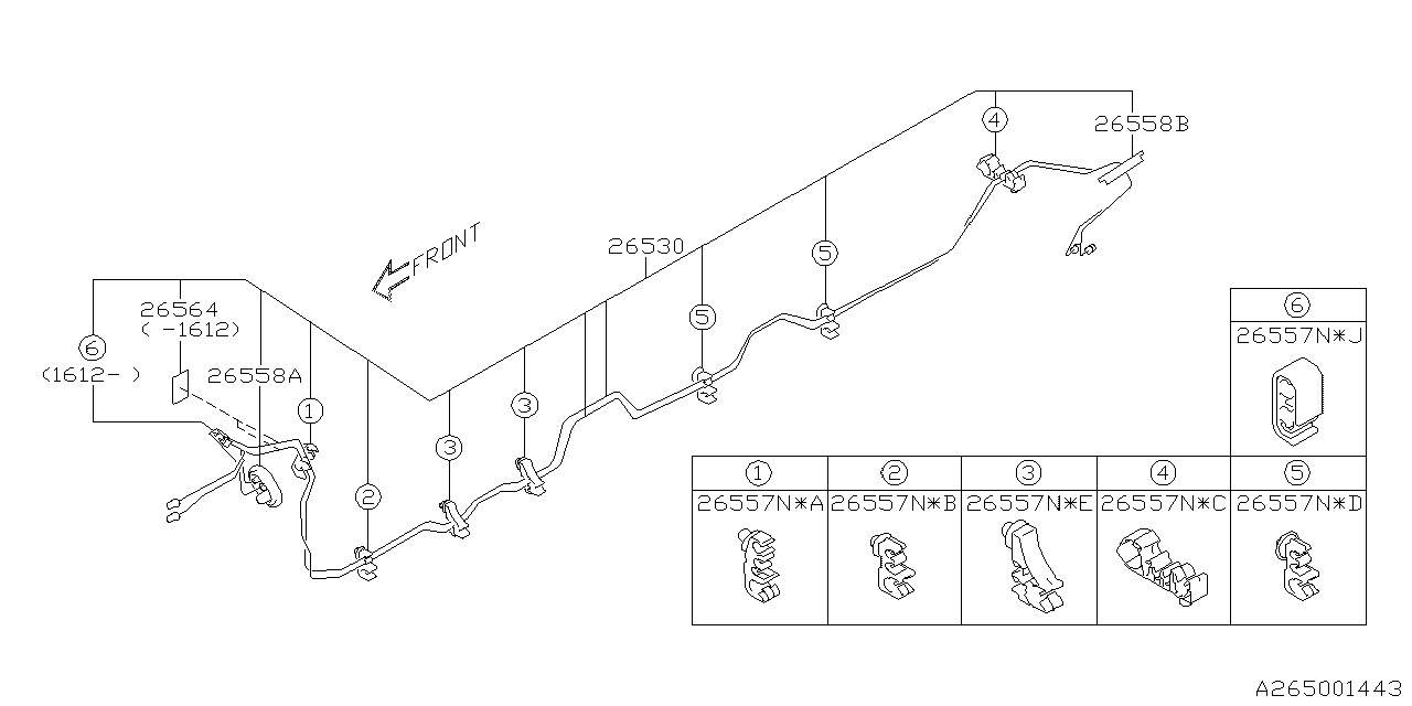 Subaru 26530VA001 Pipe Assembly Center Bk