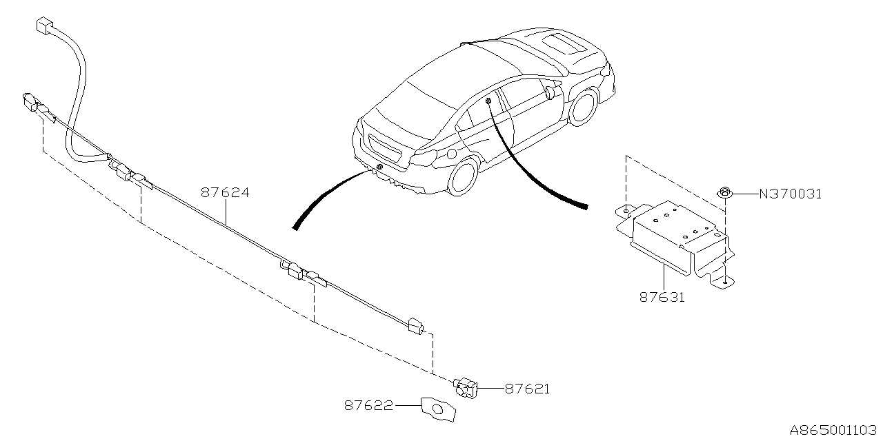 Subaru 87621VA010TQ SONAR Assembly