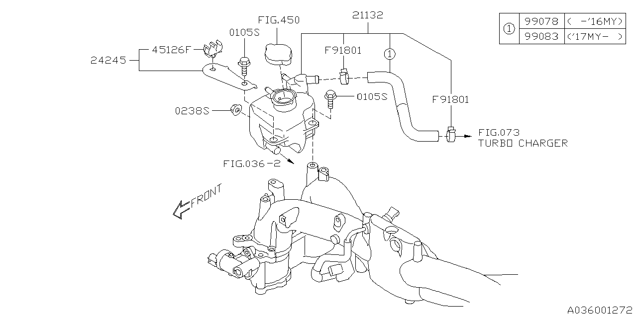 Subaru 99083AA320 Hose Complete Water