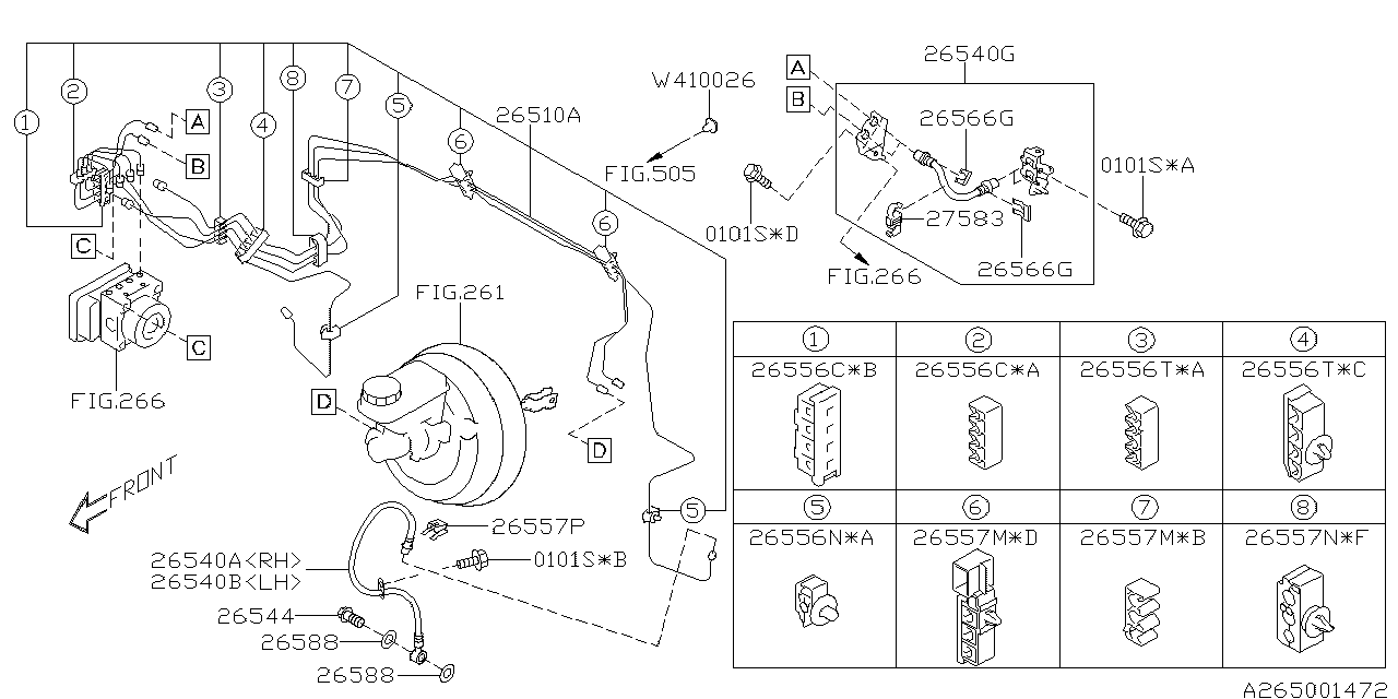 Subaru 26556VA080 Clamp 8 8 7