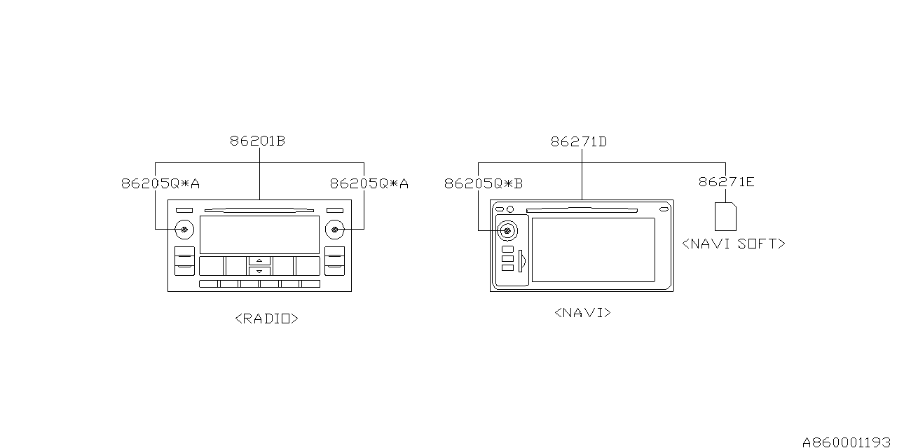 Subaru 86271VA720 NAVI Assembly CFH