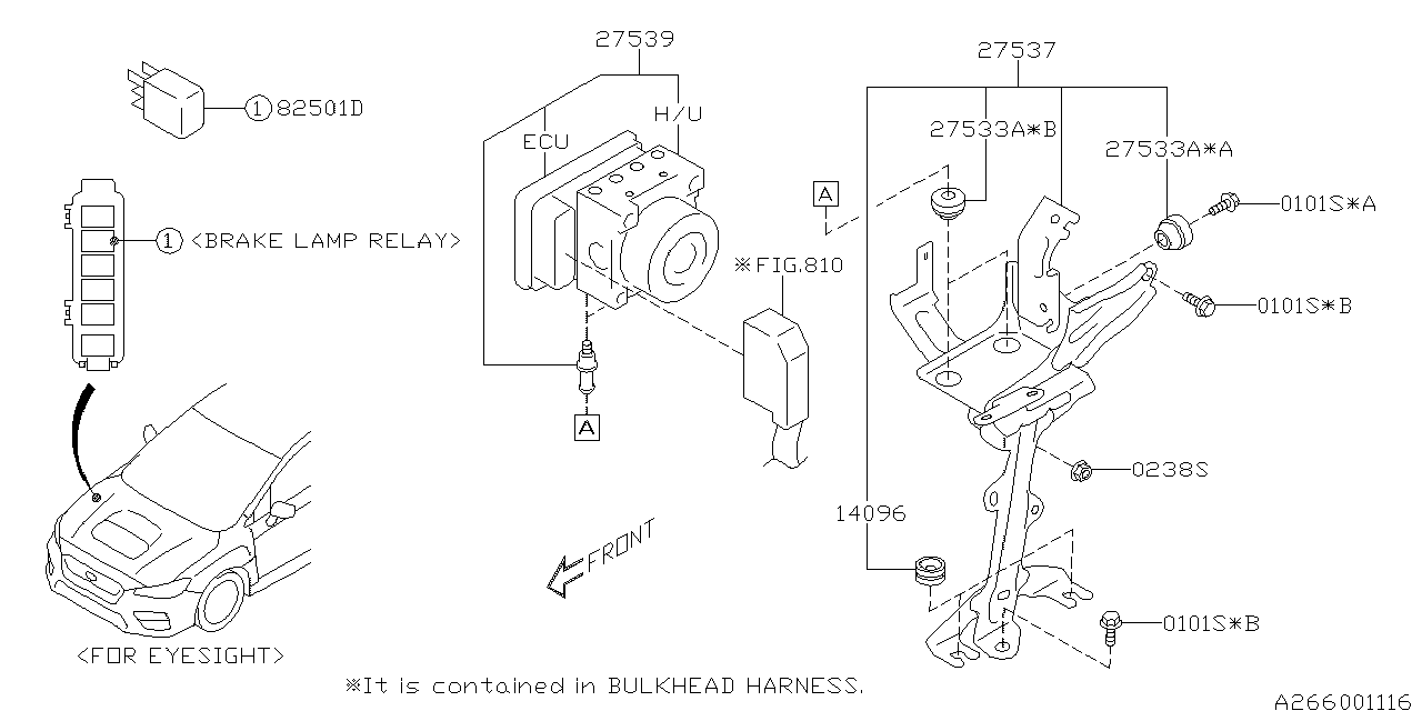 Subaru 27596VA030 H/U Assembly VDC