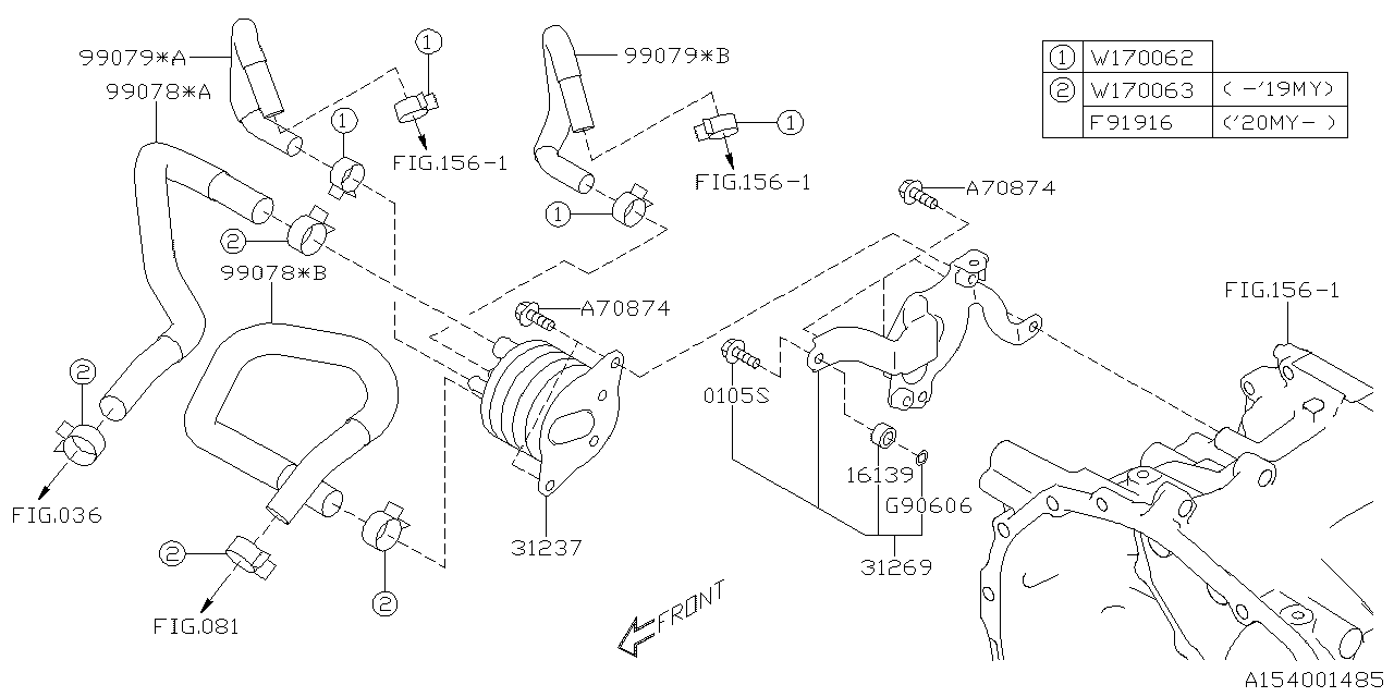 Subaru 99078AB291 Hose-Water