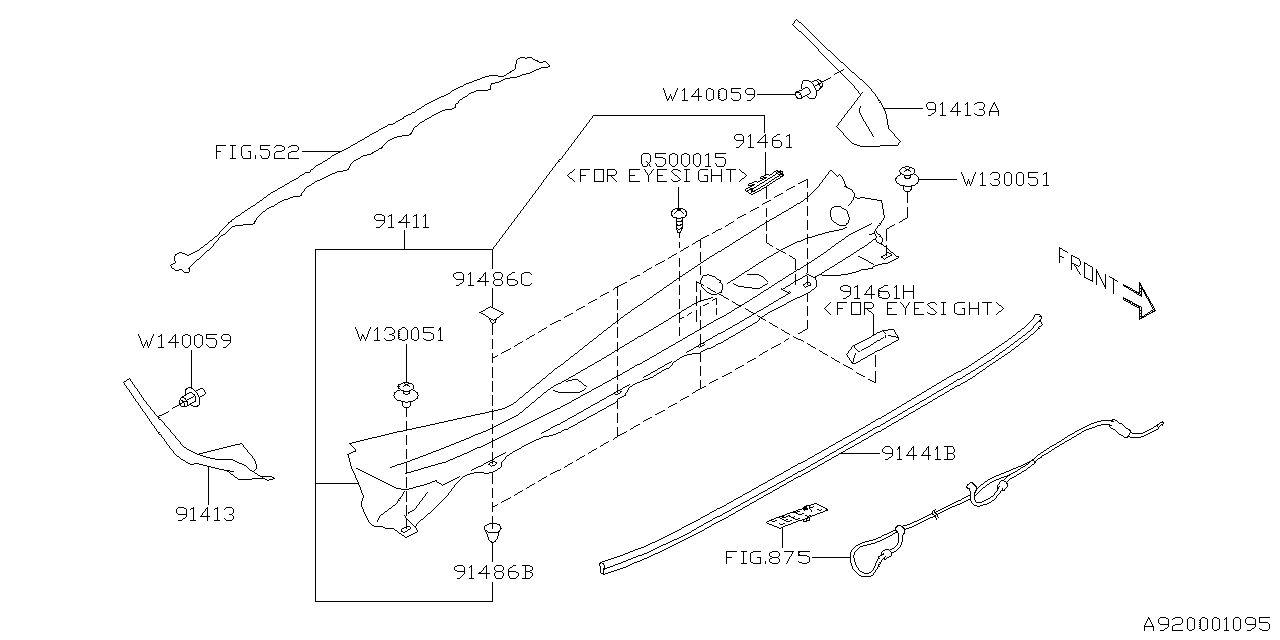 Subaru 91461VA100 Cover