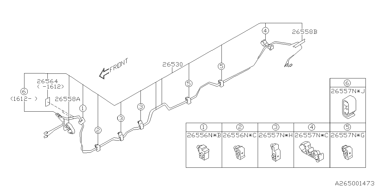 Subaru 26556VA020 Clamp Center B Ada