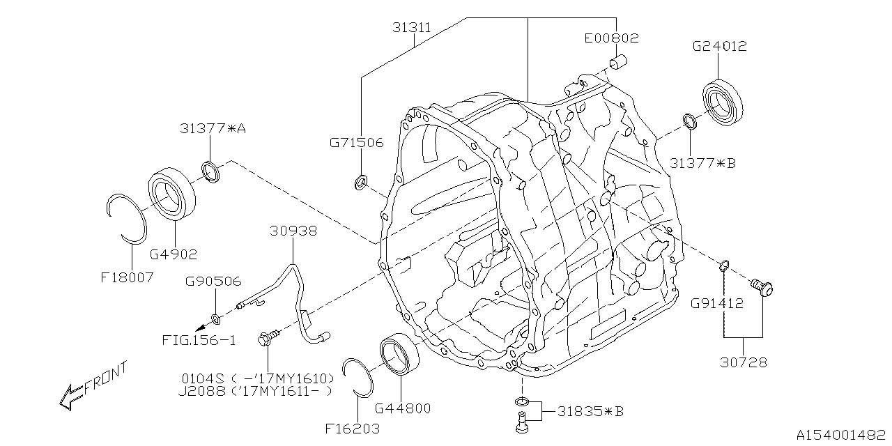 Subaru 31311AA840 Case Complete Trans At