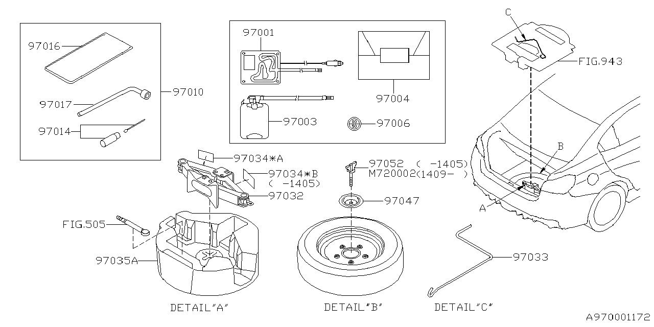 Subaru 97032AL001 Jack