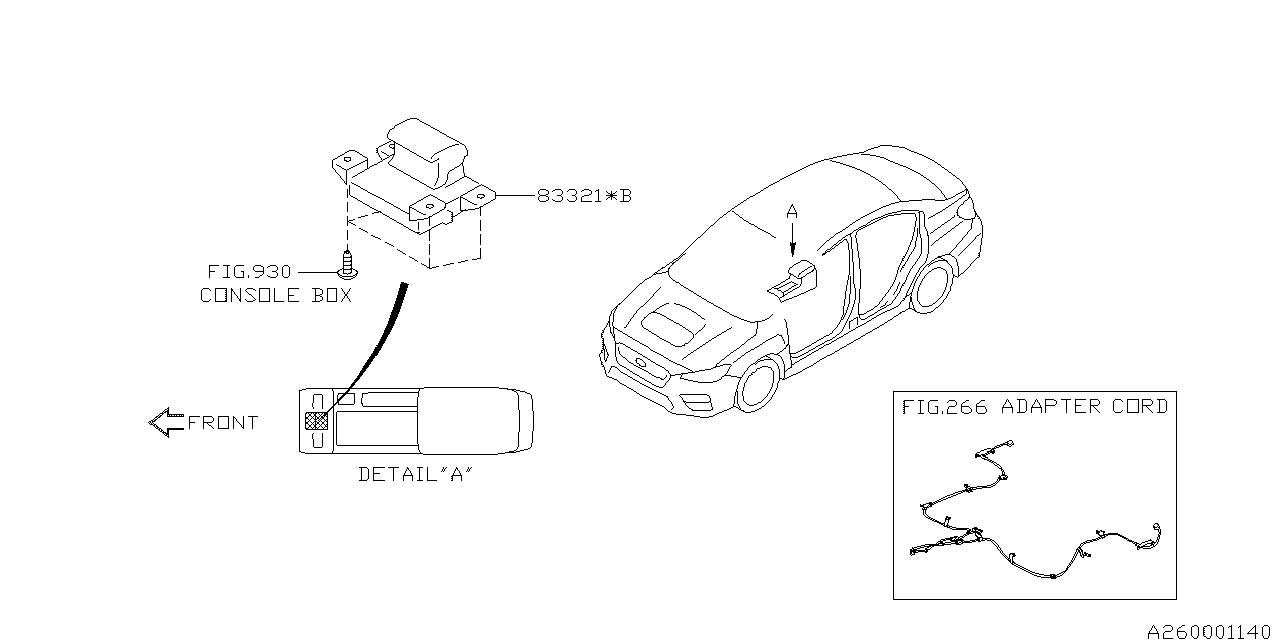 Subaru 83321VA000 Switch Assembly Hand Brake EPB