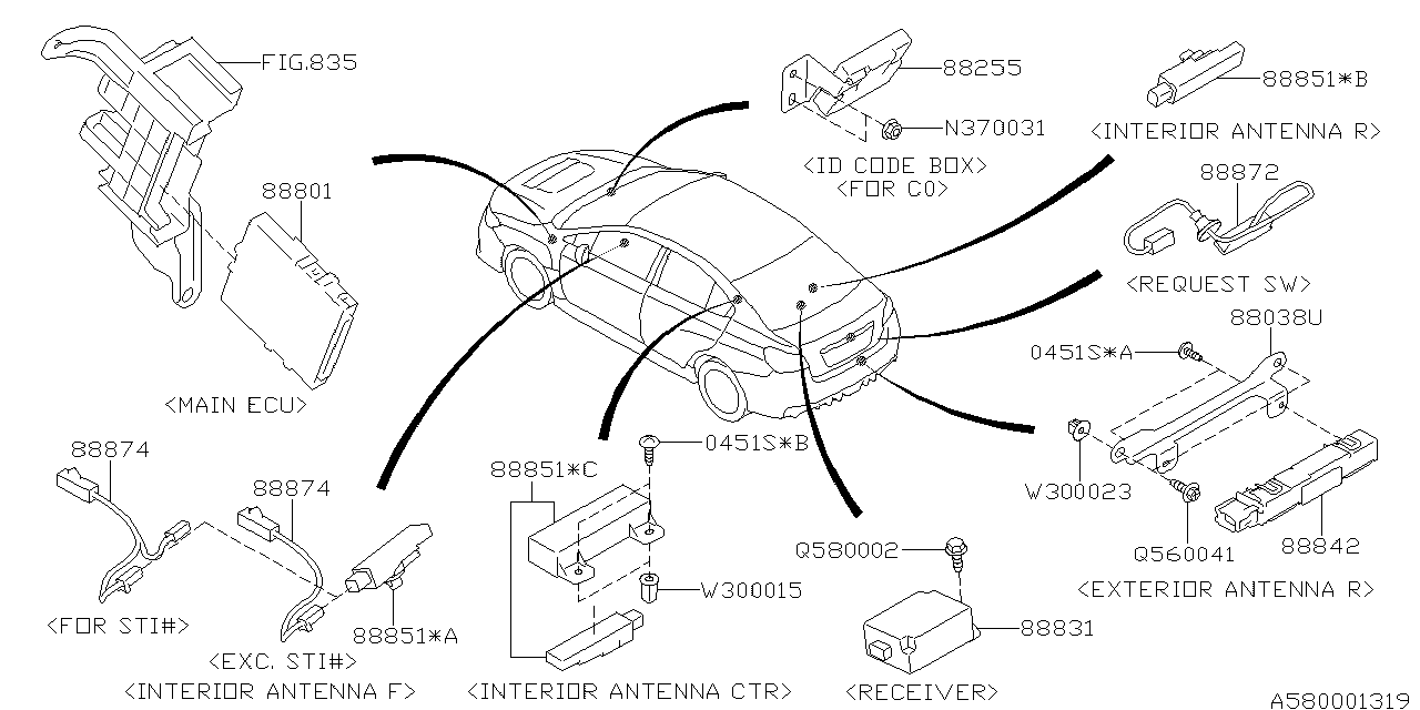 Subaru 88802VA010 SMT Main ECU