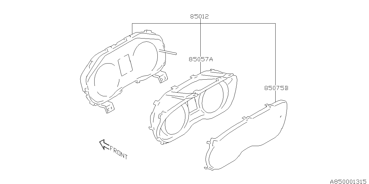 Subaru 85075VA010 Glass Combination Meter