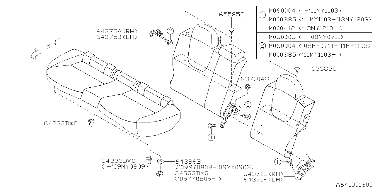 Subaru 64386FG000 SPACER