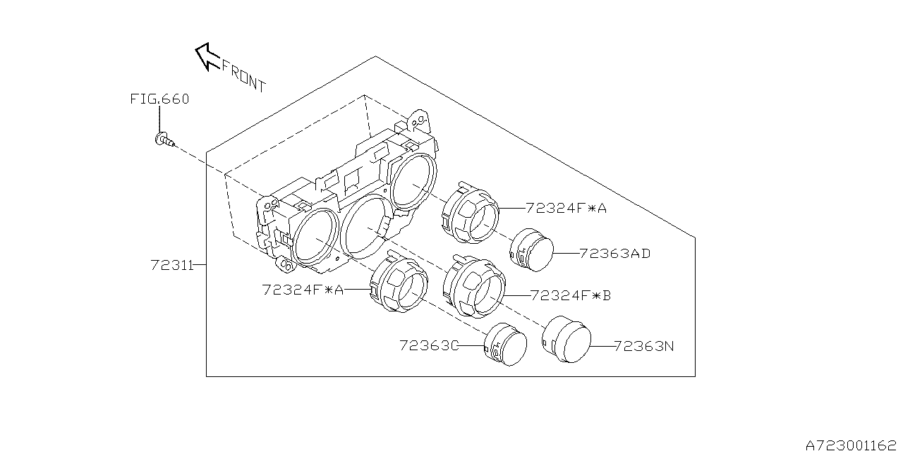 Subaru 72324FG000 Dial Heater Control C0