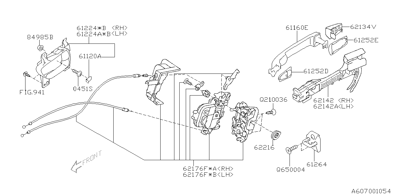 Subaru 61160FG000I6 Outer Door Handle