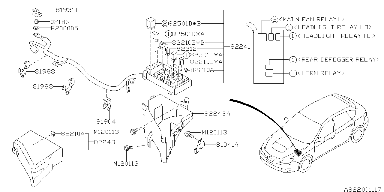 Subaru 81904AG110 Clamp