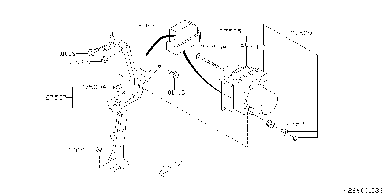 Subaru 27596FG011 H/U Assembly VDC