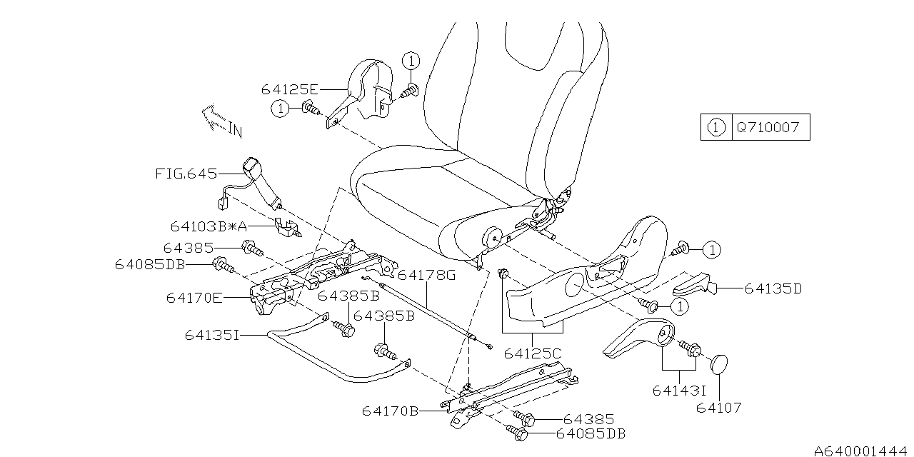 Subaru 64385FG000 Screw