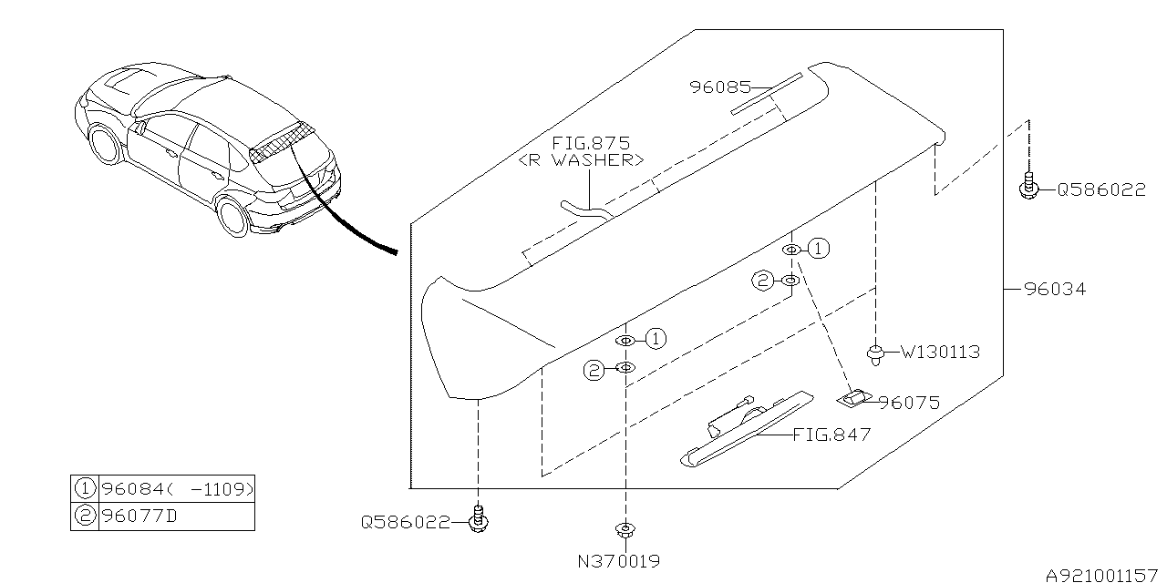 Subaru 96084FG000 SPACER