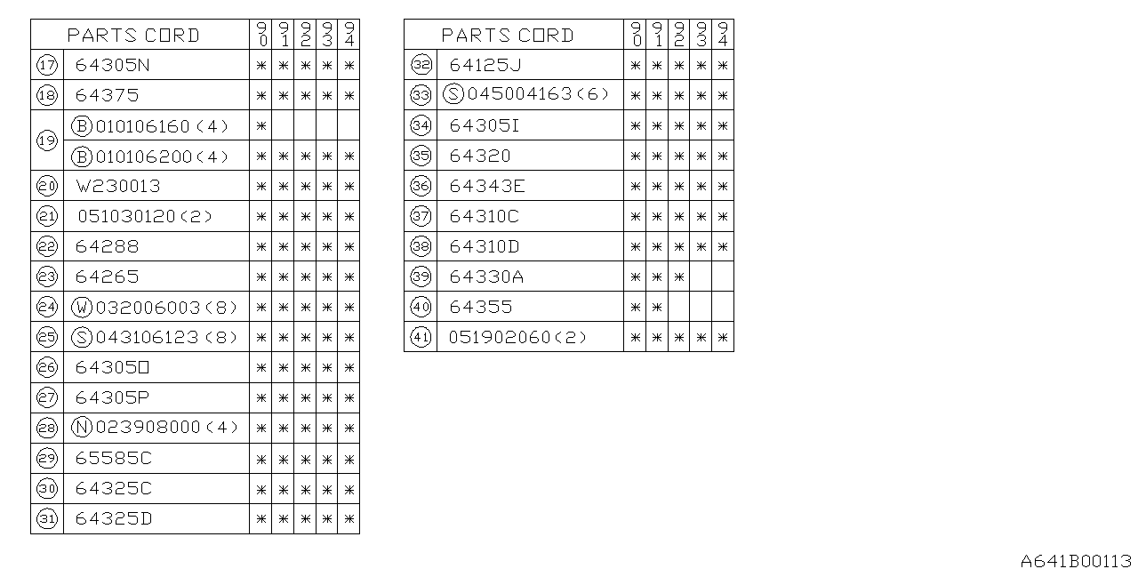 Subaru 64470AA210 Pad Assembly R/B Ct