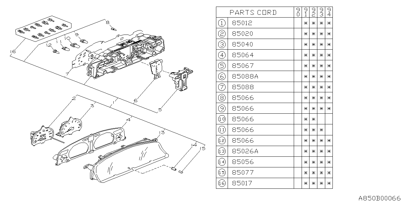 Subaru 85059AA650 Printed Plate