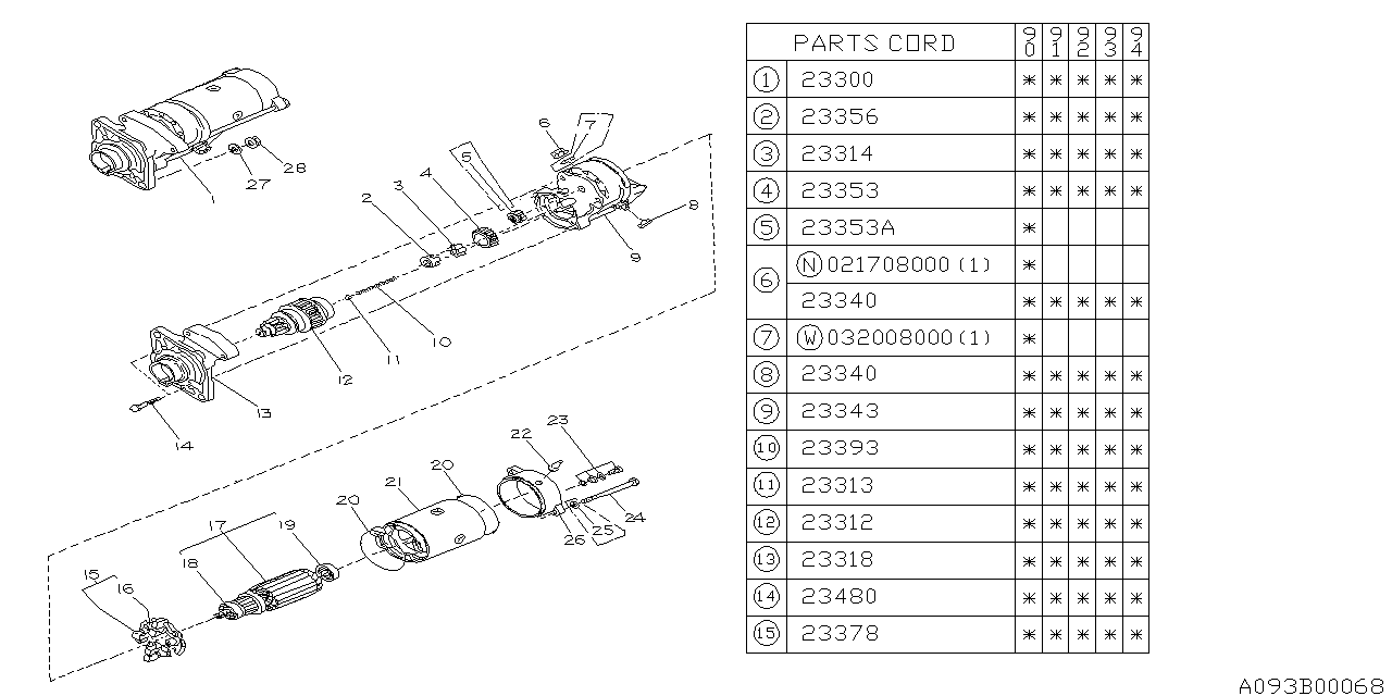 Subaru 23378AA040 Starter Bearing Holder