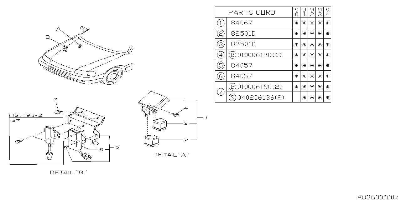 Subaru 84057AA000 Resistor