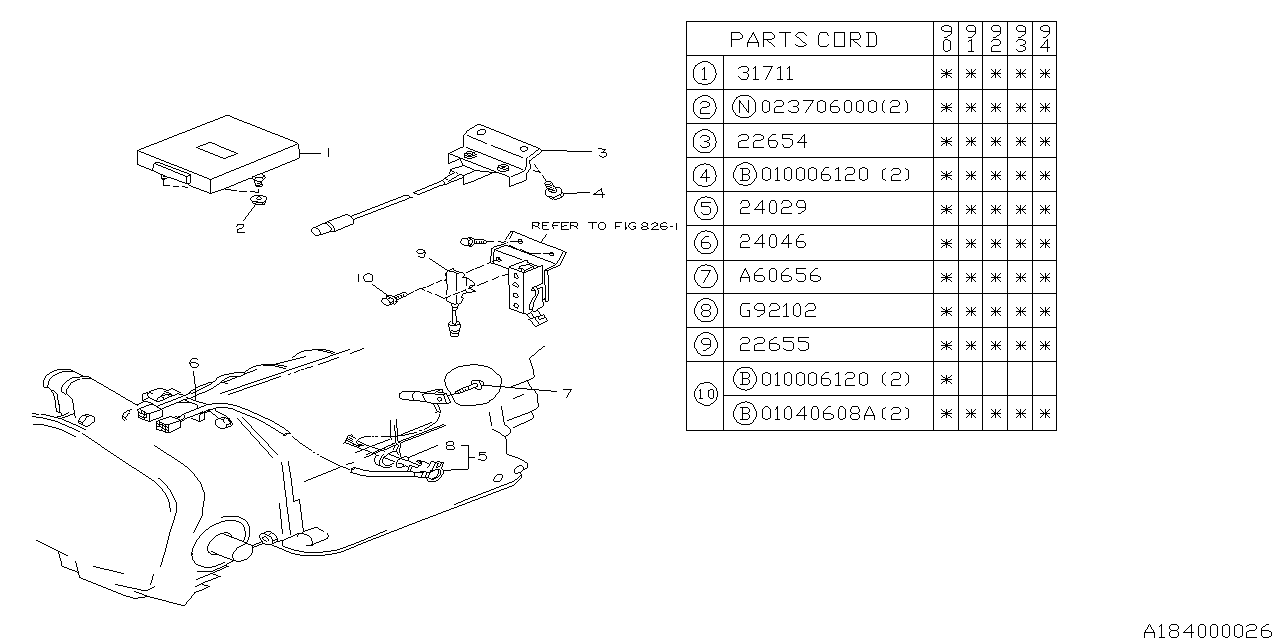 Subaru 24029AA060 Trans Wiring Harness