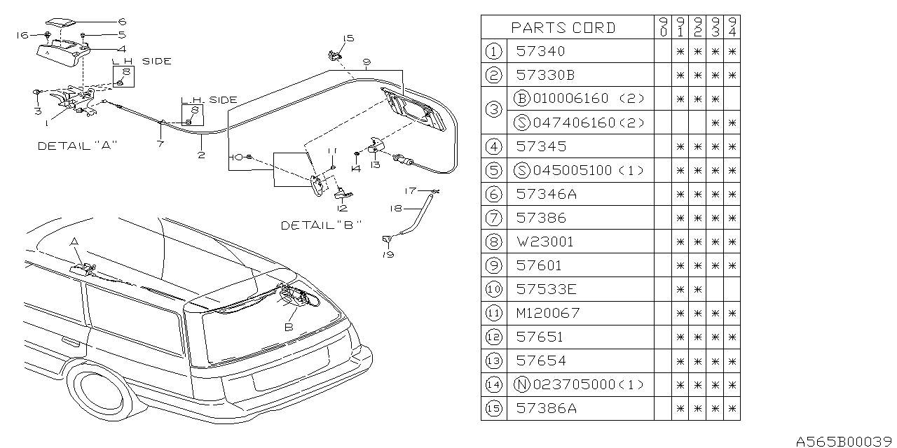 Subaru 57346AA020LM Knob Fuel