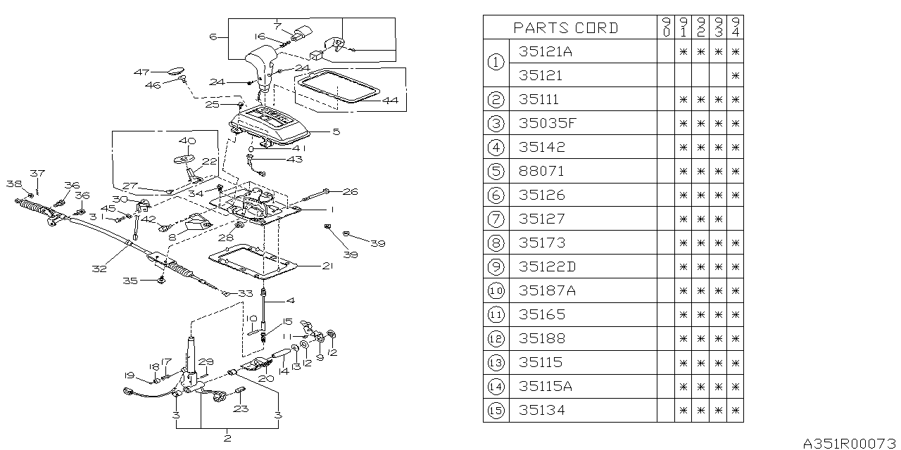 Subaru 35126AA020BI Grip RH