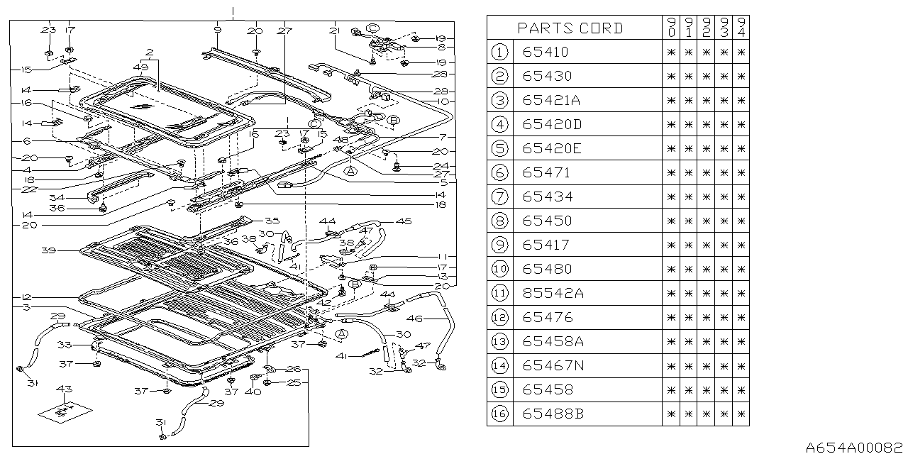 Subaru 65478AA000 STOPPER