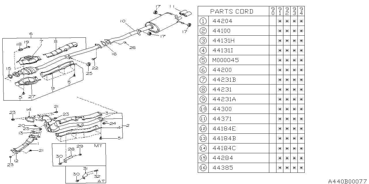 Subaru 44131AA750 Cover