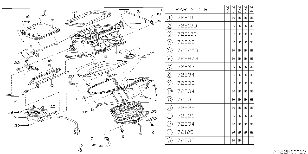 Subaru 72042AA110 Shutter