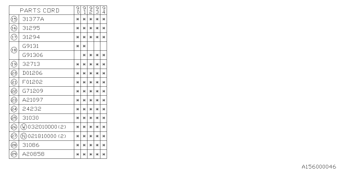 Subaru 31030AA021 Bracket Pitch Stop