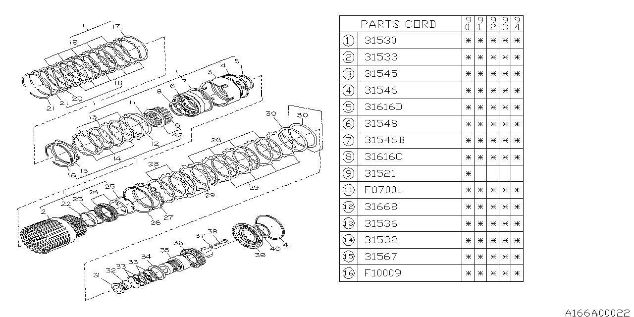 Subaru 31548AA000 Piston Assembly Overdrive Clutch
