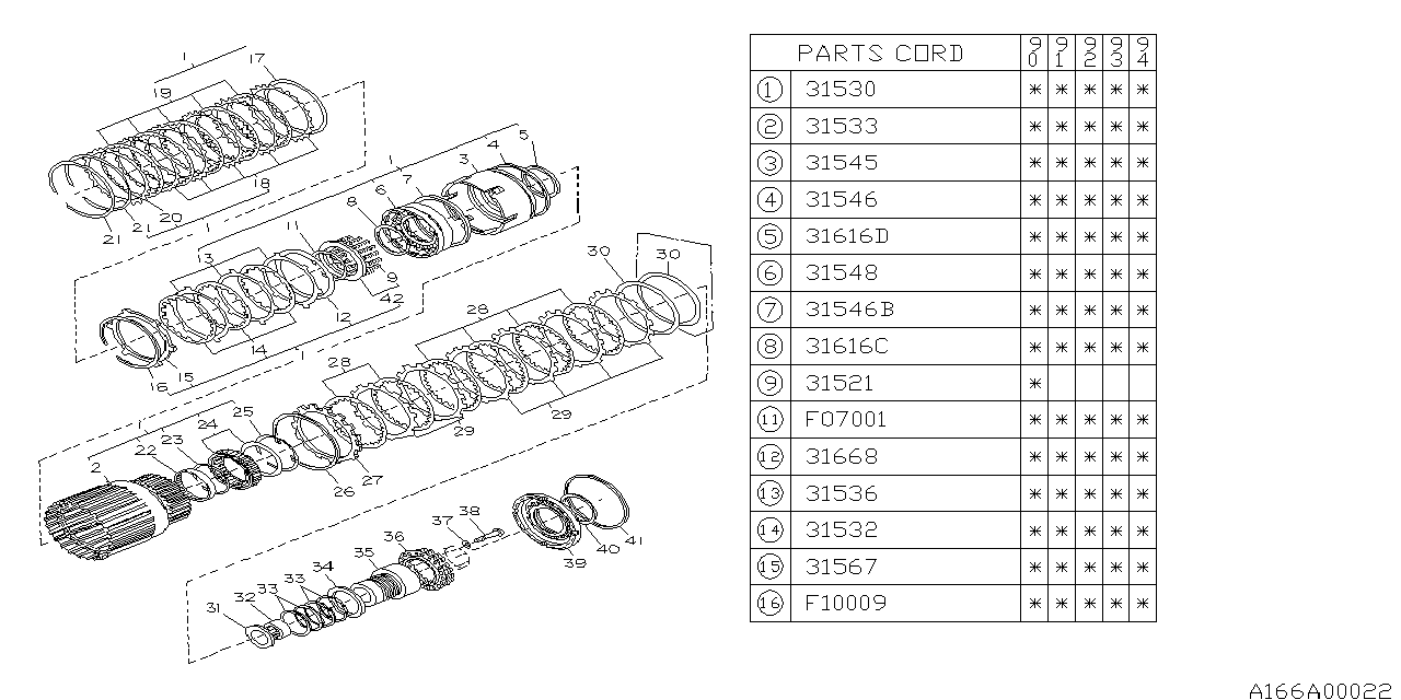 Subaru 31521AA030 Spring Return Piston