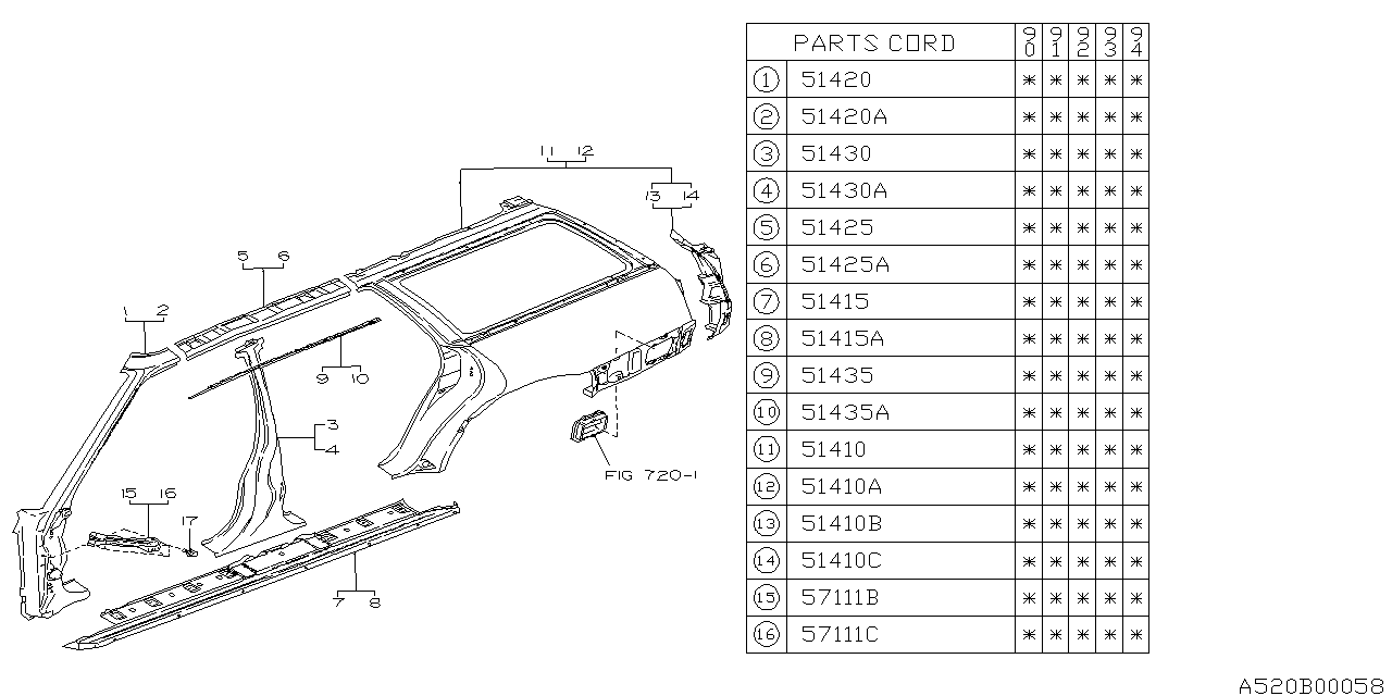 Subaru 51410AA230 Rear Quarter End Complete LH
