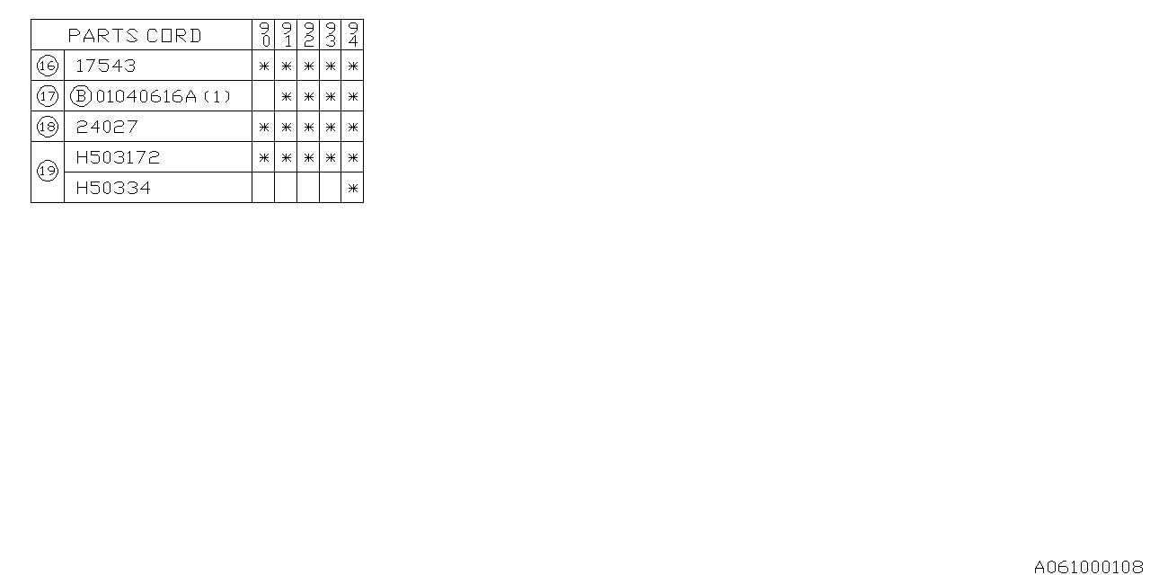 Subaru 01040616A FLANGE Bolt