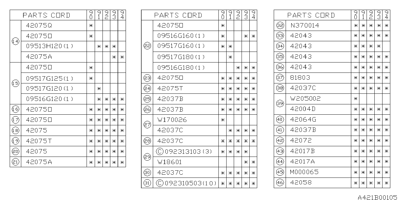 Subaru 42162AA260 Air Vent Hose