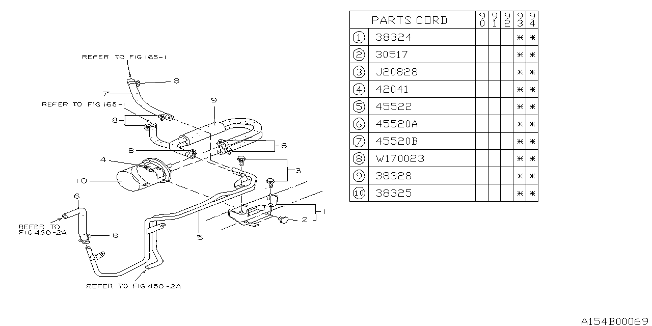 Subaru 38328AA010 Hose Assembly ATF Filter