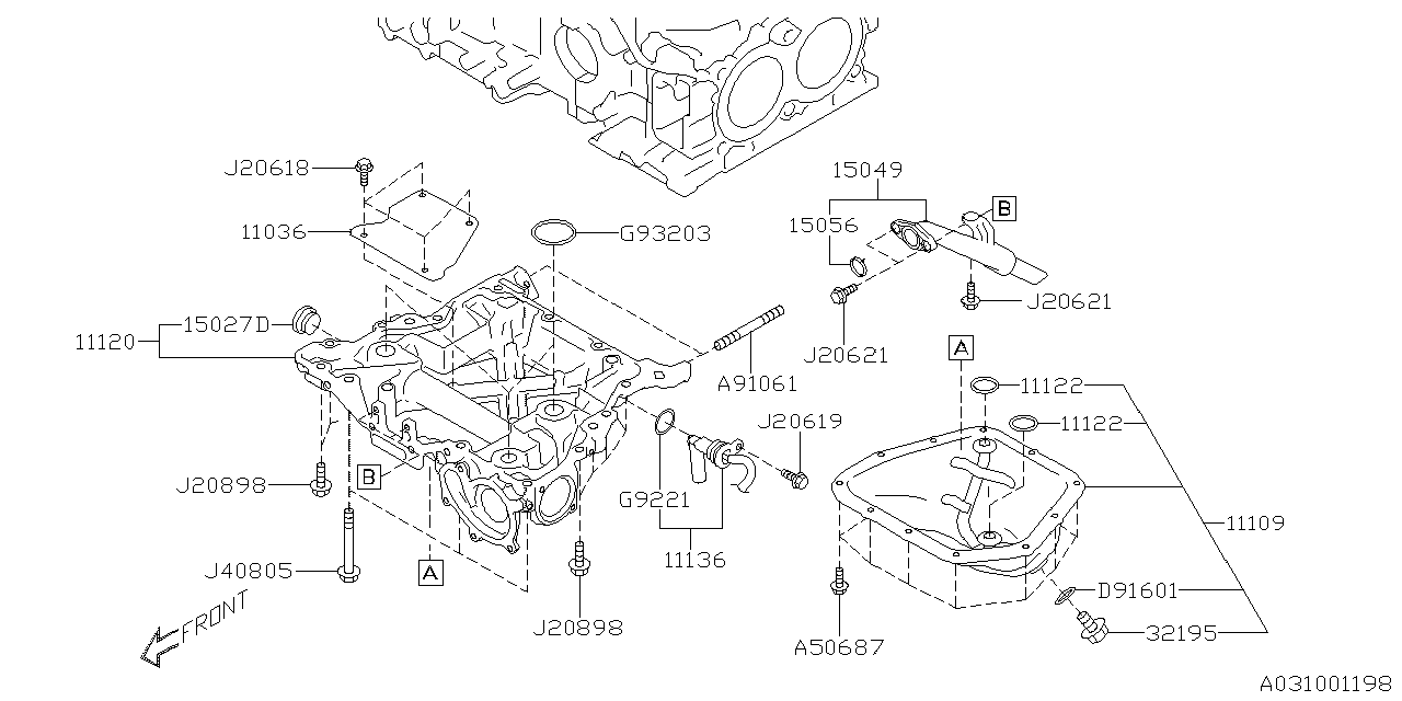 Subaru 11136AA180 Switch Assembly Oil Level